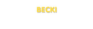Der Vorname Becki