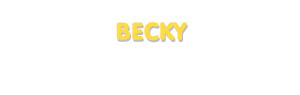 Der Vorname Becky