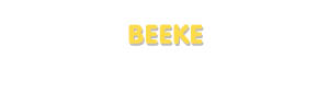 Der Vorname Beeke