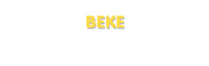 Der Vorname Beke