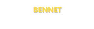Der Vorname Bennet