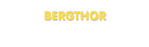 Der Vorname Bergthor