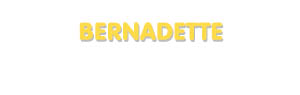 Der Vorname Bernadette
