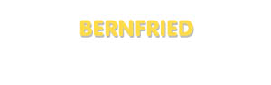 Der Vorname Bernfried