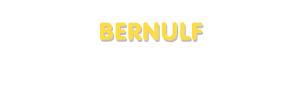 Der Vorname Bernulf
