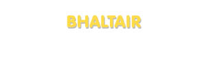 Der Vorname Bhaltair
