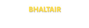 Der Vorname Bhaltair