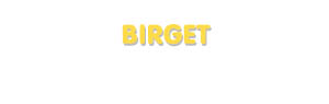 Der Vorname Birget