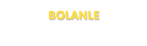 Der Vorname Bolanle