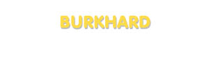 Der Vorname Burkhard