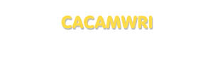 Der Vorname Cacamwri