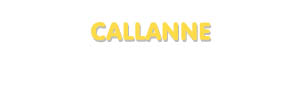 Der Vorname Callanne