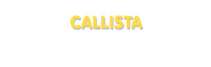 Der Vorname Callista