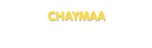 Der Vorname Chaymaa
