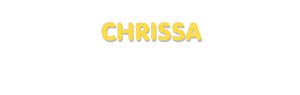 Der Vorname Chrissa