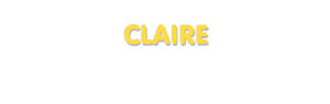 Der Vorname Claire