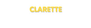 Der Vorname Clarette