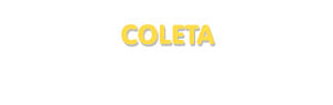 Der Vorname Coleta