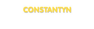 Der Vorname Constantyn