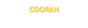 Der Vorname Coorah