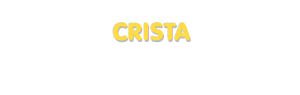 Der Vorname Crista