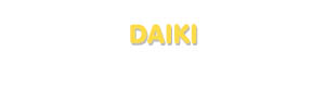 Der Vorname Daiki
