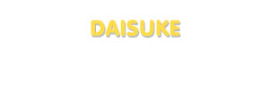 Der Vorname Daisuke