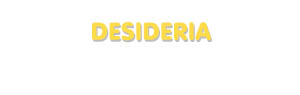 Der Vorname Desideria