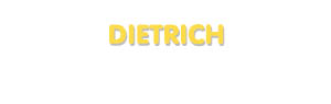 Der Vorname Dietrich