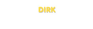 Der Vorname Dirk