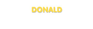 Der Vorname Donald