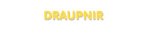 Der Vorname Draupnir