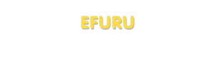 Der Vorname Efuru
