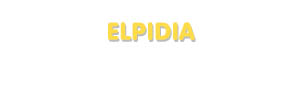 Der Vorname Elpidia