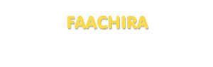 Der Vorname Faachira