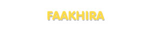 Der Vorname Faakhira