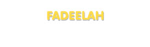 Der Vorname Fadeelah