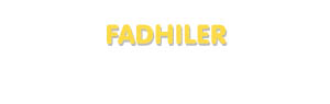 Der Vorname Fadhiler