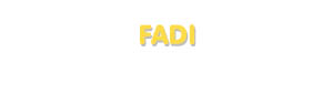 Der Vorname Fadi