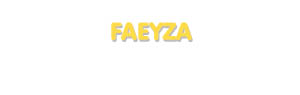 Der Vorname Faeyza