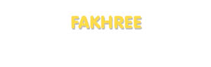 Der Vorname Fakhree