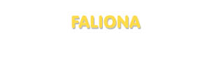 Der Vorname Faliona