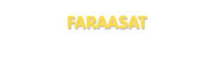 Der Vorname Faraasat