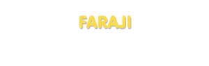 Der Vorname Faraji