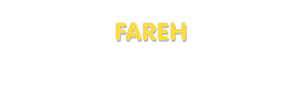 Der Vorname Fareh