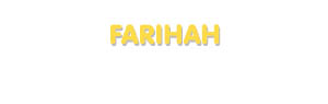 Der Vorname Farihah