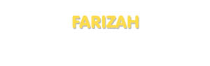 Der Vorname Farizah