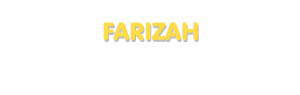 Der Vorname Farizah