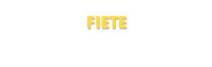 Der Vorname Fiete