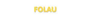 Der Vorname Folau
